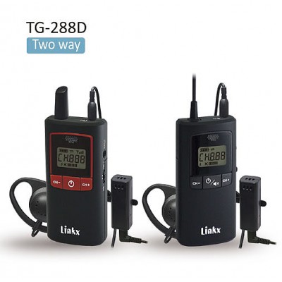 Linkx TG-288D 1/10/12K (1x TG288DT, 10 x TG288DR,1xTC-12K) Digital UHF 2 ways Duplex Tour Guide System operate with AA battery pack for museum, historic sites, tourist attractions, factories, command training , hearing aid and voice reinforcement